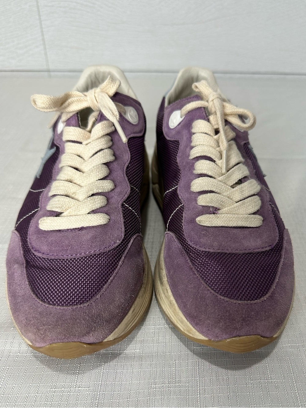 Golden Goose Purple Suede Running Shoes Size 37/7